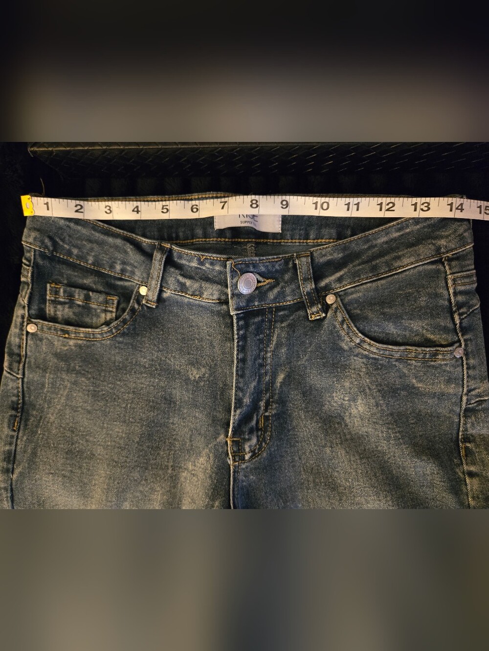 RISE Low Rise Flared Bell Bottom Denim Jeans Medium Wash Juniors Size 7 NWOT - Picture 6 of 11